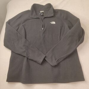 The North Face Black Half Zipper Teddy Jacket Size XL